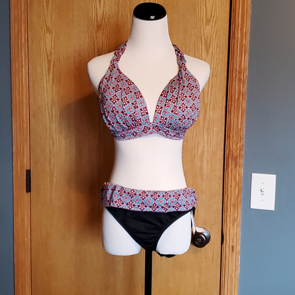 Liz Claiborne Bikini NWT sz 16 top sz 14 bottom